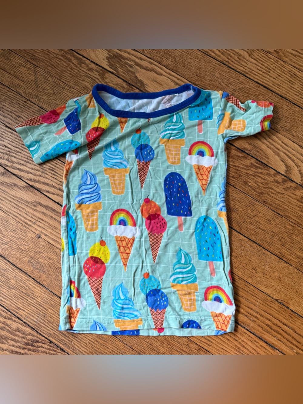 Little Sleepies Ice Cream Print Short Sleeve Top - Size 3